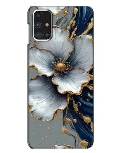 Чехол для Samsung Galaxy M31s с картинкой «Белый цветок и золотой флюид» Чехол для Samsung Galaxy M31s с картинкой «Белый цветок и золотой флюид»