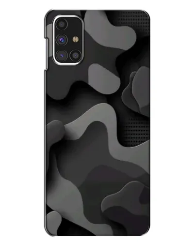 Чехол для Samsung Galaxy M31s с картинкой «Темный абстрактный камуфляж»