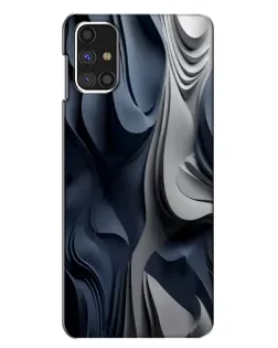 Чехол для Samsung Galaxy M31s с картинкой «Объемные синие складки» Чехол для Samsung Galaxy M31s с картинкой «Объемные синие складки»