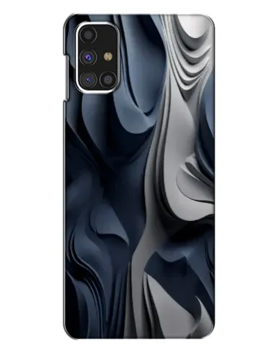 Чехол для Samsung Galaxy M31s с картинкой «Объемные синие складки»