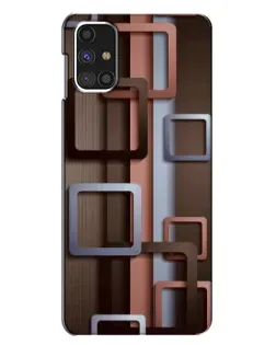 Чехол для Samsung Galaxy M31s с картинкой «Коричневые объемные квадраты» Чехол для Samsung Galaxy M31s с картинкой «Коричневые объемные квадраты»