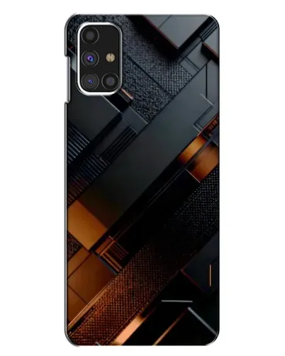Чехол для Samsung Galaxy M31s с картинкой «Черные геометрические блоки»