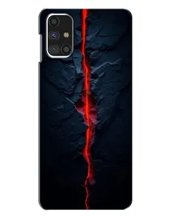 Чехол для Samsung Galaxy M31s с картинкой «Kрасная лавовая трещина»