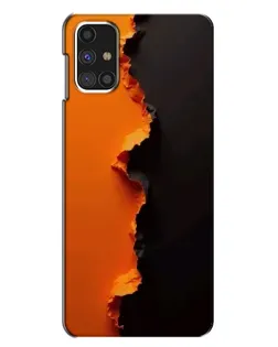 Чехол для Samsung Galaxy M31s с картинкой «Оранжевый разлом»