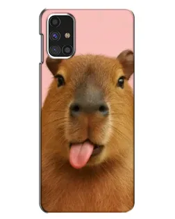 Чехол для Samsung Galaxy M31s с картинкой «Капибара с языком» Чехол для Samsung Galaxy M31s с картинкой «Капибара с языком»