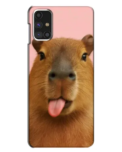 Чехол для Samsung Galaxy M31s с картинкой «Капибара с языком»