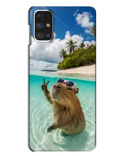 Чехол для Samsung Galaxy M31s с картинкой «Капибара на море» Чехол для Samsung Galaxy M31s с картинкой «Капибара на море»