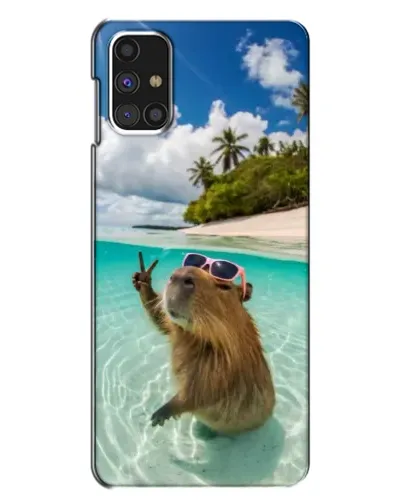 Чехол для Samsung Galaxy M31s с картинкой «Капибара на море»