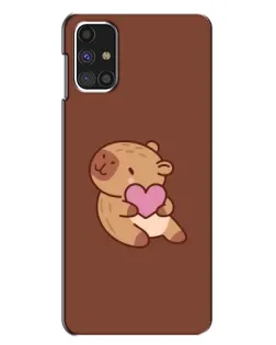 Чехол для Samsung Galaxy M31s с картинкой «Капибара с сердцем» Чехол для Samsung Galaxy M31s с картинкой «Капибара с сердцем»