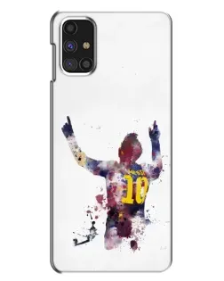 Чехол для Samsung Galaxy M31s с картинкой «Акварельный Месси Барселона»