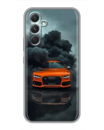 Чехол для Samsung Galaxy M32 5g с картинкой «Audi в облаках дыма»