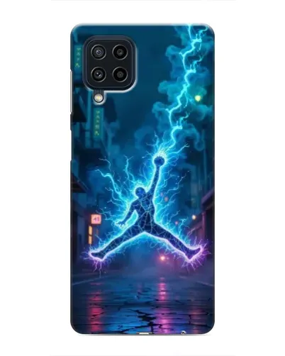 Чехол для Samsung Galaxy M32 с картинкой «Jordan Gold Jumpman»