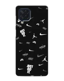Чехол для Samsung Galaxy M32 с картинкой «Nike Black Pattern»