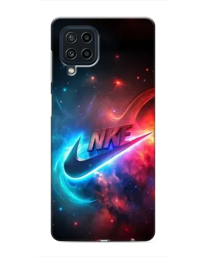 Чехол для Samsung Galaxy M32 с картинкой «Огненный логотип Nike»
