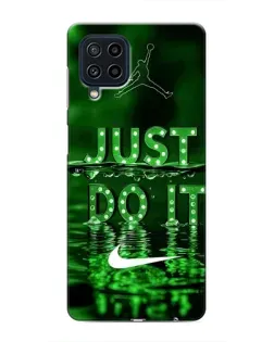 Чехол для Samsung Galaxy M32 с картинкой «Зеленый неоновый Nike»