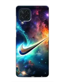 Чехол для Samsung Galaxy M32 с картинкой «Космический Nike Swoosh»