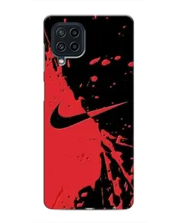 Чохол для Samsung Galaxy M32 з картинкою «Червоні бризки Nike»