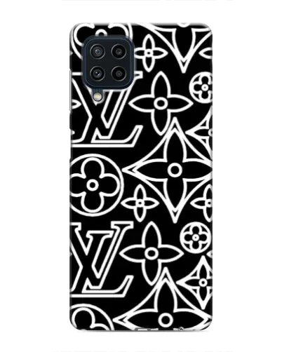 Чехол для Samsung Galaxy M32 с картинкой «Черно-белый узор LV»