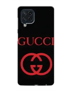 Чехол для Samsung Galaxy M32 с картинкой «Gucci — красный логотип»