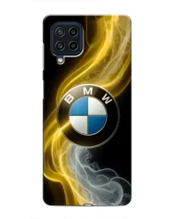 Чохол для Samsung Galaxy M32 з картинкою «Золотистий дим BMW»