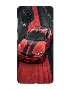 Чохол для Samsung Galaxy M32 з картинкою «BMW на червоній доріжці»