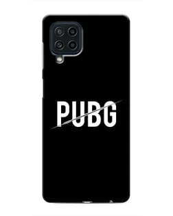 Чехол для Samsung Galaxy M32 с картинкой «PUBG — белый логотип»