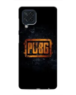 Чехол для Samsung Galaxy M32 с картинкой «PUBG — золотой логотип»