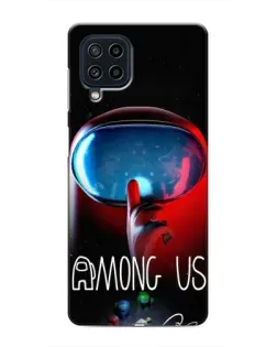 Чехол для Samsung Galaxy M32 с картинкой «Красный импостер — макро»