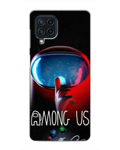 Чехол для Samsung Galaxy M32 с картинкой «Красный импостер — макро»