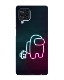 Чехол для Samsung Galaxy M32 с картинкой «Among Us неон-арт»