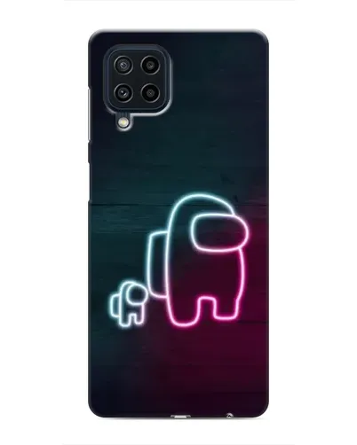 Чехол для Samsung Galaxy M32 с картинкой «Among Us неон-арт»