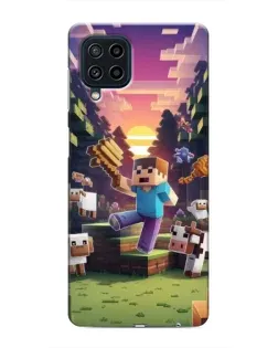 Чехол для Samsung Galaxy M32 с картинкой «Стив на ферме»