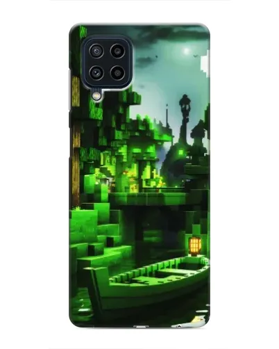 Чехол для Samsung Galaxy M32 с картинкой «Minecraft лесной пейзаж»