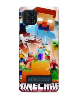 Чехол для Samsung Galaxy M32 с картинкой «Minecraft герои игры»