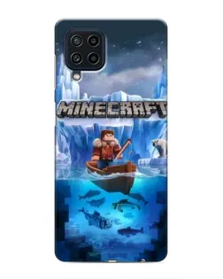 Чехол для Samsung Galaxy M32 с картинкой «Minecraft ледяной мир»