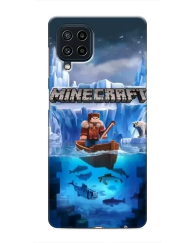Чехол для Samsung Galaxy M32 с картинкой «Minecraft ледяной мир»