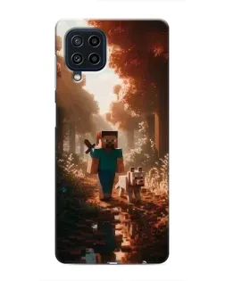 Чехол для Samsung Galaxy M32 с картинкой «Стив в лесу»