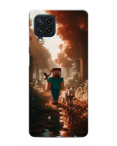 Чехол для Samsung Galaxy M32 с картинкой «Стив в лесу»