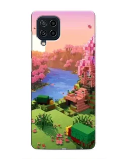 Чехол для Samsung Galaxy M32 с картинкой «Розовое дерево Minecraft»