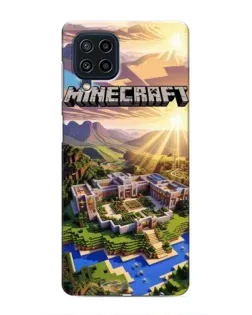 Чехол для Samsung Galaxy M32 с картинкой «Minecraft панорама»
