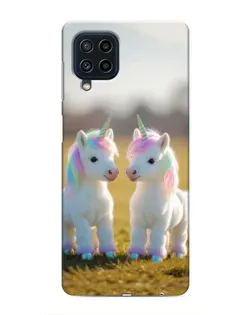 Чохол для Samsung Galaxy M32 з картинкою «Пара єдинорогів»
