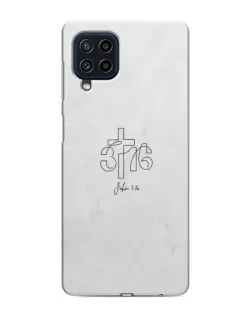 Чохол для Samsung Galaxy M32 з картинкою «Івана 3:16 Хрест»