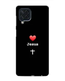 Чохол для Samsung Galaxy M32 з картинкою «Серце - Jesus»