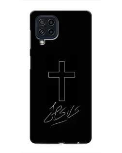 Чохол для Samsung Galaxy M32 з картинкою «Графічний хрест Jesus»