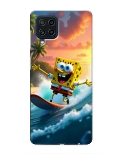 Чехол для Samsung Galaxy M32 с картинкой «Губка Боб серфингист»