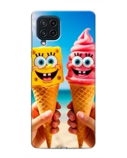 Чехол для Samsung Galaxy M32 с картинкой «Спанч Боб мороженое»