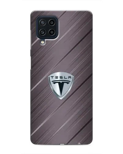 Чехол для Samsung Galaxy M32 с картинкой «Металлическая текстура Tesla»