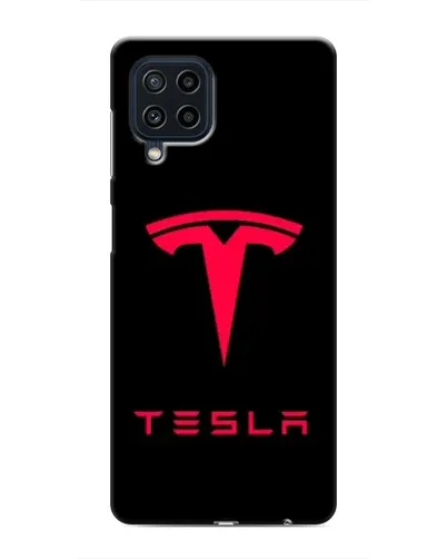 Чехол для Samsung Galaxy M32 с картинкой «Tesla Red Logo»