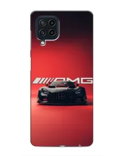 Чехол для Samsung Galaxy M32 с картинкой «Mercedes AMG — красная линия»