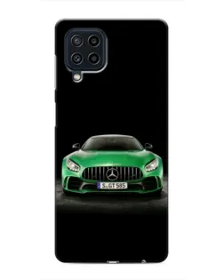 Чехол для Samsung Galaxy M32 с картинкой «Mercedes — неоновый лого»